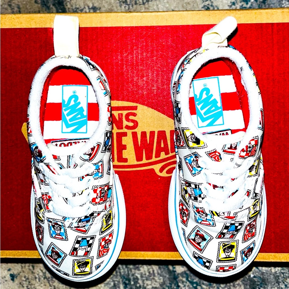 **SOLD** Vans X Waldo Collaboration (White/Multi-color), TD Size 6.5C - $30 - Picture 5 of 12